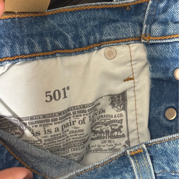 Levi’s 501 Jean Shorts High Rise Size 30 Blue NWT Denim Jorts - Picture 9 of 9